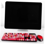 HEMOTON 1 Juego Conjunto de Teclas Punk Teclado para Juegos Teclado de Colores ratón de computadora ratón inalámbrico para portátil ratón de Teclado inalámbrico Teclado de Notebook Ligero - Imagen 6