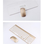 Keephen Combinación inalámbrica de Teclado y ratón, Ventana compacta portátil ultradelgada para computadora portátil con botón de silenciamiento (Plateado) - Imagen 4