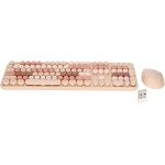 Combo de Teclado Y Mouse Inalámbricos, 104 Teclas Ergonómico Lindo Juego de Teclado Y Mouse para Juegos de Escritorio para Niñas para Juegos de Trabajo en la Oficina en el Hogar,(té de la leche) - Imagen 9