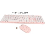 MDWZH Teclado y Raton Juego De Teclado Y Ratón Inalámbricos, Teclado Inalámbrico con Teclas Redondas Y Teclado Numérico Combo de Teclado y Ratón - Imagen 2