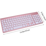 OSALADI Teclado Inalámbrico Y Ratón Teclado Recargable Teclado Inalámbrico Y Teclado Inalámbrico para Juegos Ratones Teclado Teclado Ultrafino Ratones Oficina Ordenador Portátil - Imagen 3