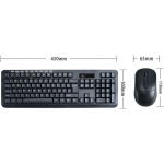Teclado y Raton Combinación Universal De Teclado Y Mouse Juego De Teclado Y Mouse Inalámbricos Ergonómicos 2.4G Combo de Teclado y Ratón - Imagen 2