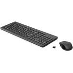 HP 330 Combinación de Teclado y Ratón Inalámbricos - (1600 PPP, Puerto USB-A, Indicadores LED, Teclas con Atajos, Windows 10), Color Negro, Idioma: Inglés - Imagen 3