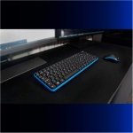 Elbe PTR-101 - Pack Teclado y ratón inalámbricos, emparejamiento automático, Receptor Nano USB, ratón óptico 3D, Receptor se Guarda en Parte Inferior ratón, Azul-Negro - Imagen 3
