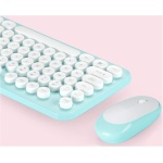 Teclado Ratón, Teclado Ratón Y Teclado Inalámbrico Bluetooth Combos Teclado Delgado Teclado Portátil para PC/Mac Negro Azul Rosa,Azul - Imagen 5