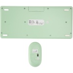Teclado y Ratón Inalámbricos, Teclado Inalámbrico de 86 Teclas, Teclado Redondo de Diseño Ergonómico Colorido para Ordenador Portátil (Green) - Imagen 8