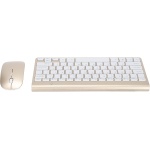 Ratón Ergonómico Portátil Combinado De Ultraslim para El Ordenador Portátil Teclado Inalámbrico Y Ratón Inalámbrico, Ratón Combinado del Teclado De 2,4g USB(Dorado) - Imagen 7