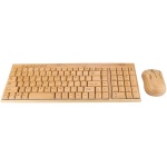 Teclado y ratón de bambú Ratón inalámbrico de bambú inalámbrico Teclado de Madera de bambú Ultrafino Peine para ratón Kg201 para decoración Impermeable MG94 N - Imagen 3