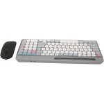 Juego de Ratón y Teclado Inalámbrico para Ordenador, Juego de Ratón y Teclado Inalámbrico, 4 Canales, Cómodo, Resistente Al Agua, Recargable para Oficina (Black) - Imagen 2