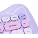 Bewinner Combo de Teclado Inalámbrico Y Ratón, Forma de Gato, Teclado Redondo Compacto, Teclado Ergonómico, Regalo para Niñas, Teclado Portátil USB de 2,4 G para Juegos, Oficina (Color - Imagen 7
