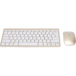 Ratón Ergonómico Portátil Combinado De Ultraslim para El Ordenador Portátil Teclado Inalámbrico Y Ratón Inalámbrico, Ratón Combinado del Teclado De 2,4g USB(Dorado) - Imagen 9