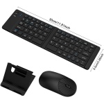 JUCHRZEY Teclado Inalámbrico Plegable Ratón Compatible con Teclado Ultrafino Plegable Soporte para Teléfono Tableta 3 Modos Recargable para iOS/Android Tablet Teléfono - Imagen 5