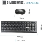 iggual - Gama Business - Pack Teclado y Raton | Teclado y Raton Inalambrico - Compatible con Windows, MacOS y Android - Color Negro - Imagen 2