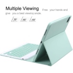Funda con Teclado Español para iPad 10.2 9a Gen 2021/8a Gen 2020/7a Gen 2019, iPad Air 3 2019, iPad Pro 10.5 2017 con Ratón, Carcasa PU Delgada con Teclado Bluetooth Inalámbrico Magnético (Green) - Imagen 6