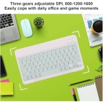 Teclado Y Ratón Inalámbricos, Juego de Teclado Bluetooth de 10 Pulgadas con Carga USB, Teclado Inalámbrico Ultrafino Y Silencioso con Ratón de 1600 dpi para PC, Portátil(Verde) - Imagen 5