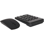 SUNGOOYUE Teclado Numérico Portátil Delgado de 2,4 GHz, Miniteclado Inalámbrico Negro, Conjunto Combinado de Ratón para Ordenadores Portátiles, Ordenadores de Sobremesa, Uso en Viajes y - Imagen 2