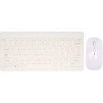 Annadue Combo de Ratón Y Teclado Inalámbrico, Juego de Teclado Y Ratón Inalámbrico 2,4G, Juego de Ratón Y Teclado Mini Office, Ergonómico, Teclado de 78 Teclas, Ratón de 4 Botones (White) - Imagen 6
