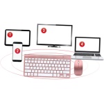 Gatuida Teclado Inalambrico Teclado Tablet Teclado 2.4g Teclado Inalámbrico 2.4g Teclado Inalámbrico De La Computadora Teclado Inalámbrico De La Tableta Oro Rosa Colocar - Imagen 9