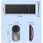 GTOULHH Combo Teclado y Ratón Inalámbrico Combo De Teclado Y Mouse Juego De Teclado Y Mouse Silenciosos For PC PC/Laptops/Ordenador(G) - Imagen 2