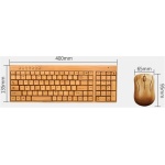 GTOULHH Combo Teclado y Ratón Inalámbrico Conjunto De Ratón Y Teclado, Combinación De Teclado, Ratón, Equipo Informático, Madera De Bambú PC/Laptops/Ordenador - Imagen 2
