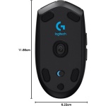 Logitech G305 LIGHTSPEED Ratón Gaming Inalámbrico, Captor HERO 12K, 12,000 DPI, Ultra-ligero, Batería de 250h, 6 Botones Programables, Memoría Integrada, PC/Mac - Negro - Imagen 2