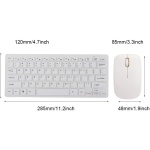 Mini Teclado Inalámbrico, Juego de Teclado y Ratón de 2,4G, Práctico Combo de Teclado y Ratón, Accesorio de Ordenador, Escritura a Largo Plazo para el Hogar de Negocios - Imagen 8
