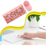 Nilioyul Juego de ratón y Teclado inalámbrico para el hogar, Oficina, Escuela, Trabajo, Notebook, Escritorio, portátil, reemplazo de Teclado, Pieza de Repuesto para Juegos, Rosa - Imagen 8