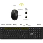 Port Connect - Paquete de Escritorio inalámbrico Profesional de 2,4 GHz, ratón silencioso y Teclado USB-A/USB-C Negro - Imagen 3