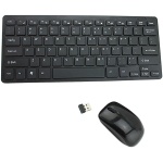 Juego de teclado y ratón inalámbricos delgados con cubierta de teclado, color negro - Imagen 3