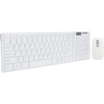 ciciglow Combo De Teclado Y Ratón Inalámbrico, Juego De Teclado Y Ratón De Rango Inalámbrico De 10 Metros De 101 Teclas para iOS, Windows, Android, Ordenador Portátil De Sobremesa(Blanco) - Imagen 8