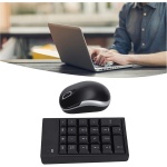 Juego de Mouse con Teclado Numérico Inalámbrico, 22 Teclas, Teclado Numérico Inalámbrico, 3 Botones, Ratones de Computadora Duraderos Y Sensibles, Teclado Numérico de Contabilidad Financiera para la o - Imagen 4