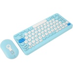 Combo de Teclado Inalámbrico y Ratón, Juego de Ratón y Teclado Ergonómico Inalámbrico 2,4G, Teclas Redondas Finas y Lindas para para PC (Blue) - Imagen 5
