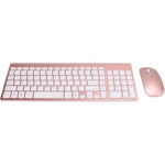 Ratón con Teclado Inalámbrico de 2,4G, Adaptador USB, Combinación de Teclado y Ratón Inalámbricos Ultradelgados de 102 Teclas, Ergonómico para Juegos (Oro Rosa) - Imagen 4