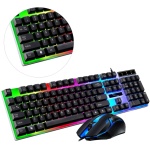 GAXIRE Colocar Ratón USB De La Computadora Teclado Mecanico Inalambrico Led De Color Cable USB Teclado USB y Teclado De Computadora con Cable Ratón y Teclado Brillar - Imagen 8