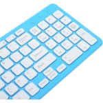 MXGZ Teclado de Ratón Inalámbrico de 2,4G, Combinación de Ratón y Teclado de 96 Teclas, Alfombrilla Antideslizante Inalámbrica de 2,4G para Ordenador de Juegos (Azul) - Imagen 7