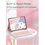 YEEHi Funda de teclado para iPad de 10ª generación 2022 de 10.9 pulgadas con ratón, bonita funda extraíble extraíble para teclado Bluetooth inalámbrico para iPad 10 (verde oscuro) - Imagen 5