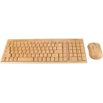 Niiyen Ratón con Teclado inalámbrico, Teclado de Madera de bambú Ultrafino inalámbrico, Peine para ratón KG201 + MG94-N Decoración Impermeable para portátil, PC, Ordenador portátil, Ordenador - Imagen 6