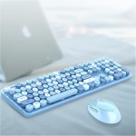 Onlywe - Teclado inalámbrico y ratón de 2,4 G con teclado numérico y ratón óptico, ergonómico, colores variados - Imagen 6