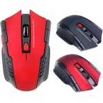Funight Ratón Inalámbrico De 2,4 GHz con Receptor USB Y 6 Teclas, Ratones Ergonómicos De 1600 dpi, Ratón Inalámbrico para Juegos para Ordenador Portátil Rojo - Imagen 4