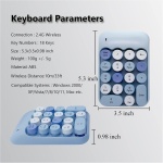 PRÁCTICO INALÁMBRICO KIT DE TECLADO DE RATÓN DE MANGO 2,4G BLANCO Y VERDE 68 CLAVES - Imagen 5