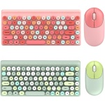 Nilioyul Juego de ratón y Teclado inalámbrico para el hogar, Oficina, Escuela, Trabajo, Notebook, Escritorio, portátil, reemplazo de Teclado, Pieza de Repuesto para Juegos, Rosa - Imagen 3