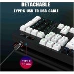 Censous de teclado y ratón inalámbricos para juegos 2.4G, teclado y ratón bicolor sin desvanecimiento - Imagen 5
