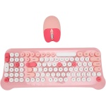 Teclado y Ratón Inalámbricos Teclado y Ratón Coloridos Sensibles Conexión Plug and Play 2,4G para 98 7 8 10 11 2000 (Pink) - Imagen 2