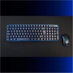 Elbe PTR-101 - Pack Teclado y ratón inalámbricos, emparejamiento automático, Receptor Nano USB, ratón óptico 3D, Receptor se Guarda en Parte Inferior ratón, Azul-Negro - Imagen 5