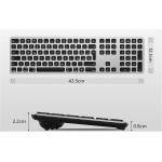 Teclado inalámbrico para Mac, receptor USB y tipo C, retroiluminado, recargable, ultrafino, diseño AZERTY francés, compatible con Apple iMac, MacBook Pro/Air, Mac Pro, Mac Mini, color negro y gris - Imagen 6