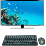 Juego Combinado de Teclado y RatóN, CombinacióN de Teclado y RatóN InaláMbrico Retro Hermosas Fundas ExtraíBles para Llaves de Oficina para Juegos en Casa (Verde) - Imagen 3