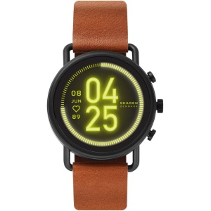Skagen Reloj inteligente para hombre, reloj intelgente con pantalla táctil de acero inoxidable Falster 3 con altavoz, notificaciones de frecuencia cardíaca, NFC y teléfono inteliGente SKT5200