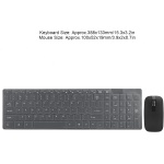 Juego Delgado de Teclado y Mouse inalámbricos, portátil Compacto de 10 m con conexión remota Smart Sleep, combinación de Teclado y Mouse, para PC, Windows, Mac(Negro) - Imagen 2