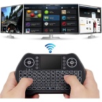 Mini teclado inalámbrico, 2,4 GHz, USB, retroiluminación, mini teclado con panel táctil, combinación de ratón con batería recargable de iones de litio para Android TV Box PC HTPC PS3 Mac Linux Windows - Imagen 5