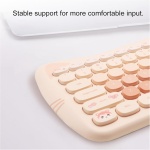 Teclado de Máquina de Escribir con Teclas Redondas Retro de 2,4G, Combinación de Teclado y Ratón Inalámbricos con Teclado de 84 Teclas y Juego de Ratón de 4 Teclas para PC, (Brown) - Imagen 5